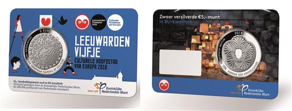 Grote foto nederland 5 euro 2018 leeuwarden coincard bu verzamelen munten overige
