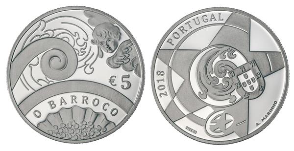Grote foto portugal 5 euro 2018 barok en rococo verzamelen munten overige