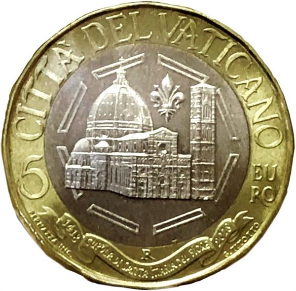 Grote foto vaticaan 5 euro 2018 kathedraal florence verzamelen munten overige