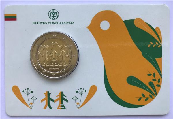 Grote foto litouwen 2 euro 2018 coincard muziek en dansfeest nummer 2 verzamelen munten overige