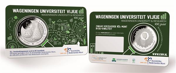 Grote foto nederland 5 euro 2018 coincard wageningen bu verzamelen munten overige