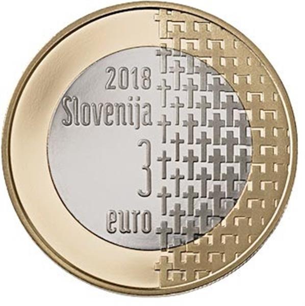 Grote foto sloveni 3 euro 2018 einde eerste wereldoorlog verzamelen munten overige