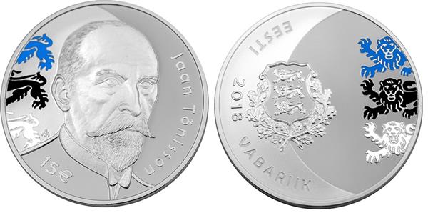 Grote foto estland 15 euro 2018 jaan t nisson verzamelen munten overige