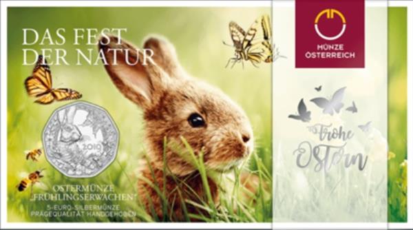 Grote foto oostenrijk 5 euro 2019 lente zilver bu verzamelen munten overige