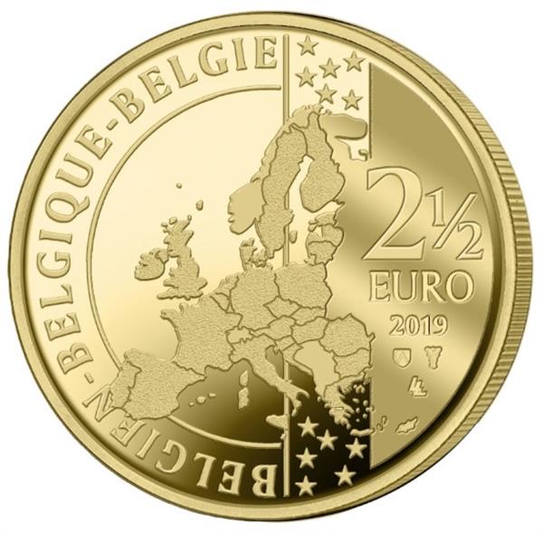 Grote foto belgi 2 5 euro 2019 manneken pis in munthouder verzamelen munten overige