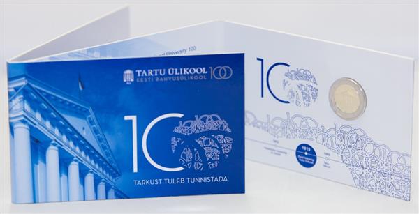 Grote foto estland 2 euro 2019 coincard universiteit van tartu verzamelen munten overige