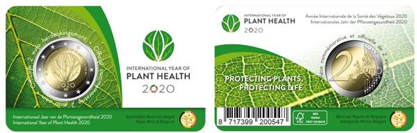 Grote foto belgi 2 euro 2020 plantgezondheid coincard nederlands verzamelen munten overige