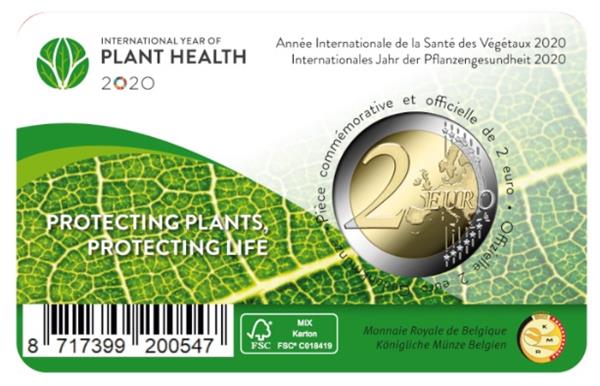 Grote foto belgi 2 euro 2020 plantgezondheid coincard nederlands verzamelen munten overige