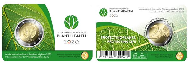Grote foto belgi 2 euro 2020 plantgezondheid coincard frans verzamelen munten overige