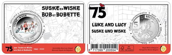 Grote foto belgi 5 euro 2020 suske en wiske gekleurd verzamelen munten overige