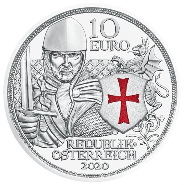Grote foto oostenrijk 10 euro 2020 dapperheid proof gekleurd verzamelen munten overige