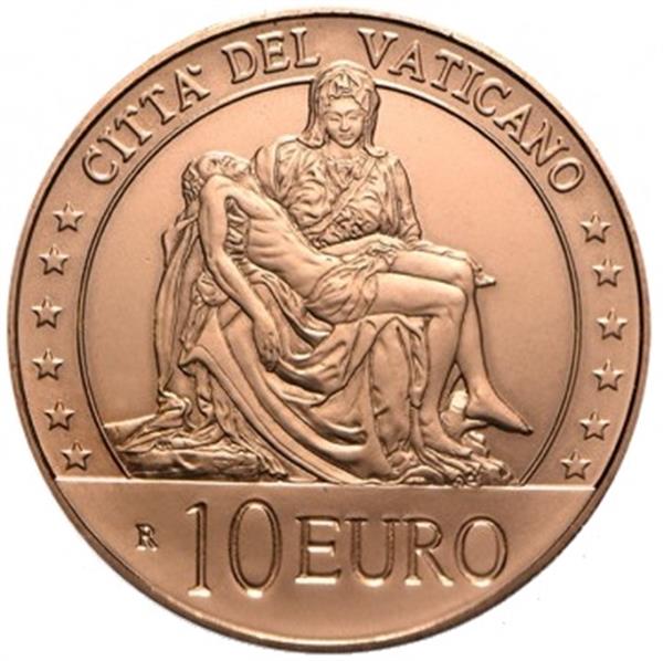 Grote foto vaticaan 10 euro 2020 de pieta michelangelo kunst en geloof verzamelen munten overige