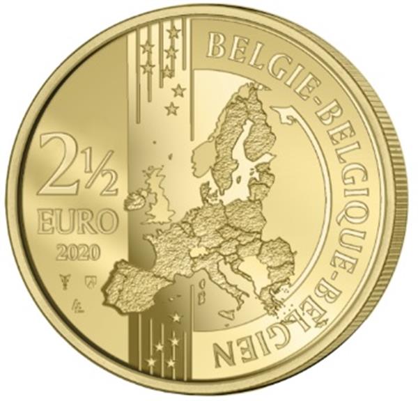 Grote foto belgi 2 5 euro 2020 olympische spelen antwerpen gekleurd verzamelen munten overige
