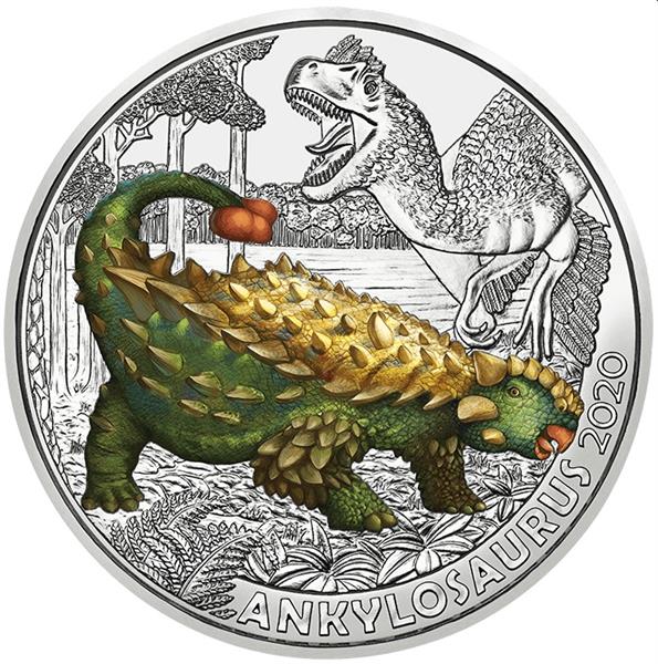 Grote foto oostenrijk 3 euro 2020 ankylosaurus verzamelen munten overige