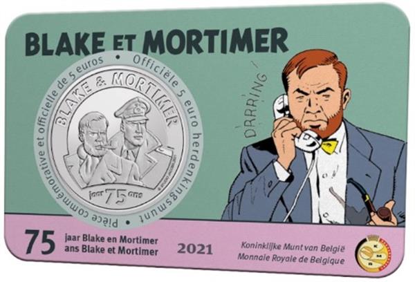 Grote foto belgi 5 euro 2021 blake en mortimer coincard verzamelen munten overige