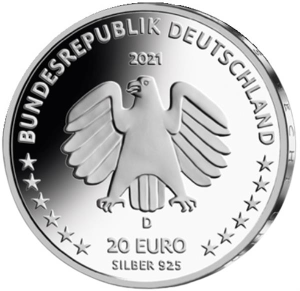 Grote foto duitsland 20 euro 2021 sophie scholl verzamelen munten overige
