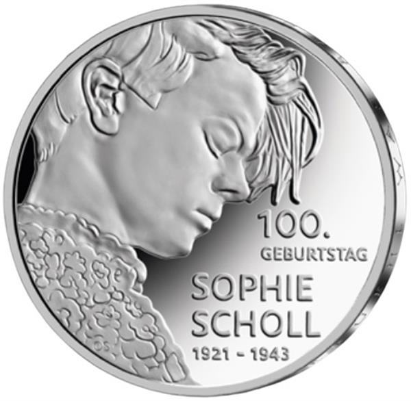 Grote foto duitsland 20 euro 2021 sophie scholl verzamelen munten overige