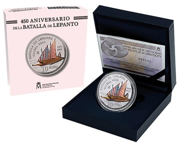 Grote foto spanje 10 euro 2021 slag bij lepanto verzamelen munten overige