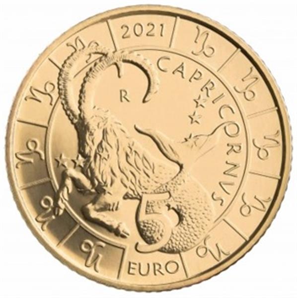 Grote foto san marino 5 euro 2021 zodiac steenbok verzamelen munten overige