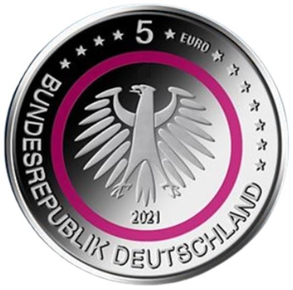 Grote foto duitsland 5 euro 2021 polaire zone verzamelen munten overige