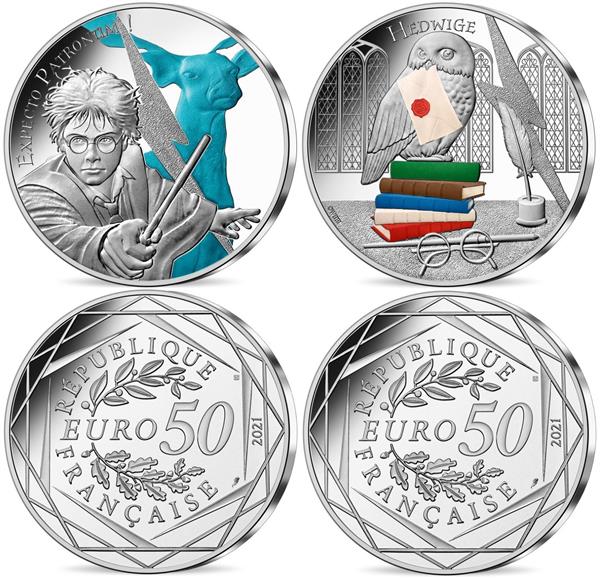 Grote foto frankrijk 2 x 50 euro 2021 harry potter deel 2 verzamelen munten overige