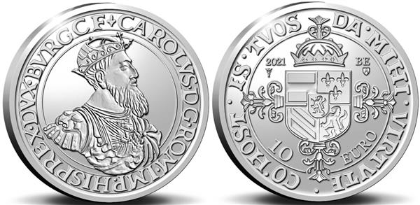 Grote foto belgi 10 euro 2021 carolus v verzamelen munten overige