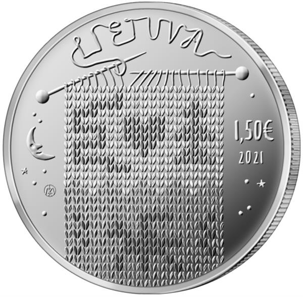 Grote foto litouwen 1 5 euro 2021 egle de koningin der slangen verzamelen munten overige