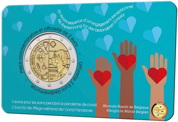 Grote foto belgi 2 euro 2022 helden van de zorg covid 19 coincard fr verzamelen munten overige