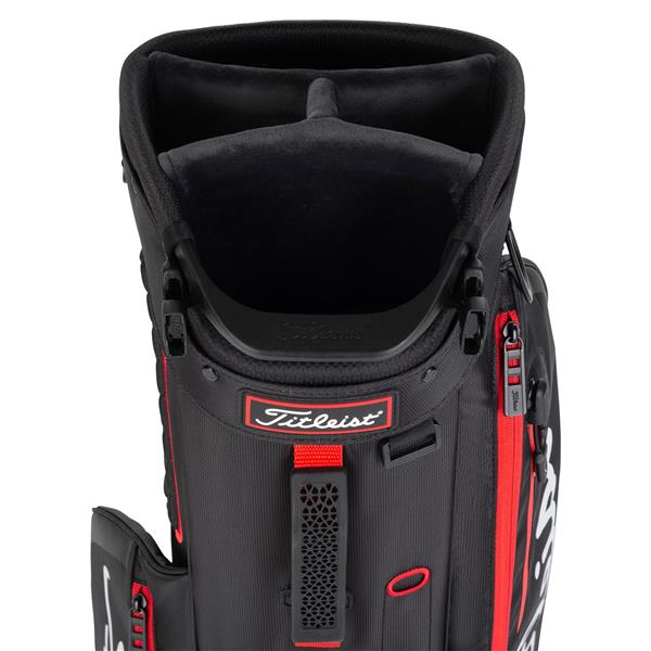 Grote foto titleist players 4 standbag black black red sport en fitness golf