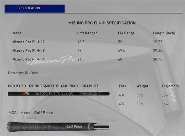 Grote foto mizuno pro fli hi driving iron 19 5.5 flex sport en fitness golf