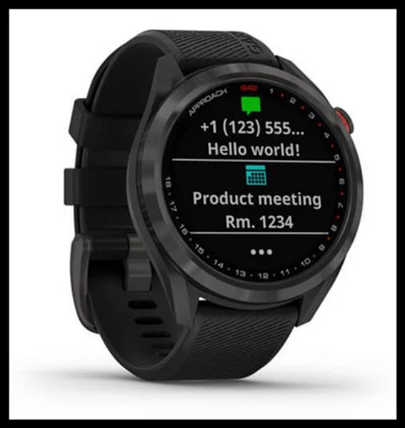 Grote foto garmin approach s42 golf gps black carbon gray sport en fitness golf
