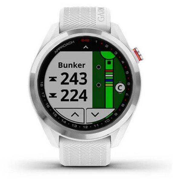 Grote foto garmin approach s42 golf gps white stain steel sport en fitness golf