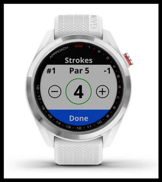Grote foto garmin approach s42 golf gps white stain steel sport en fitness golf