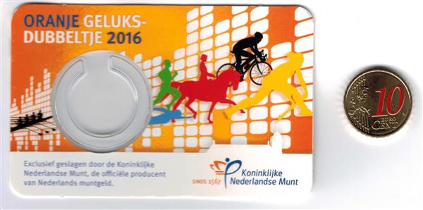 Grote foto nederland 10 cent 2016 geluksdubbeltje verzamelen munten overige