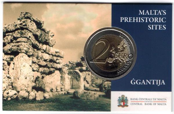 Grote foto malta 2 euro 2016 ggantija tempels in coincard verzamelen munten overige