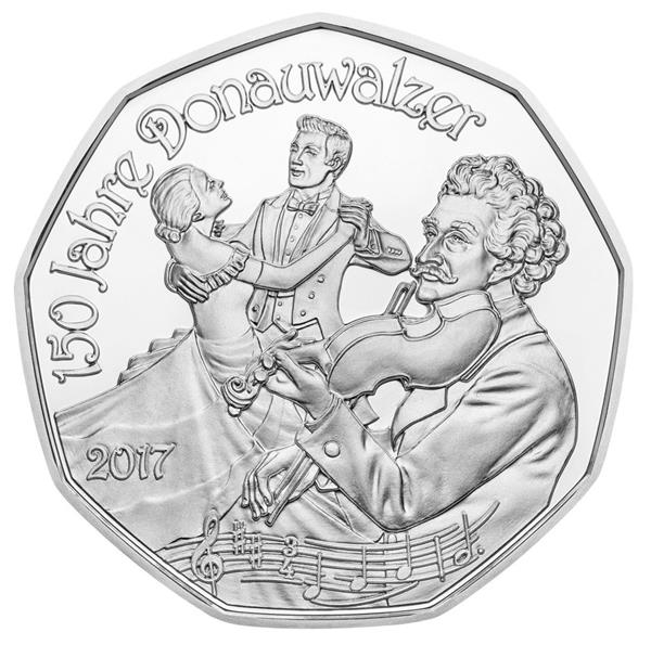 Grote foto oostenrijk 5 euro 2017 donauwalzer zilver verzamelen munten overige