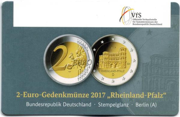 Grote foto duitsland 2 euro 2017 coincard rheinland pfalz berlijn a verzamelen munten overige