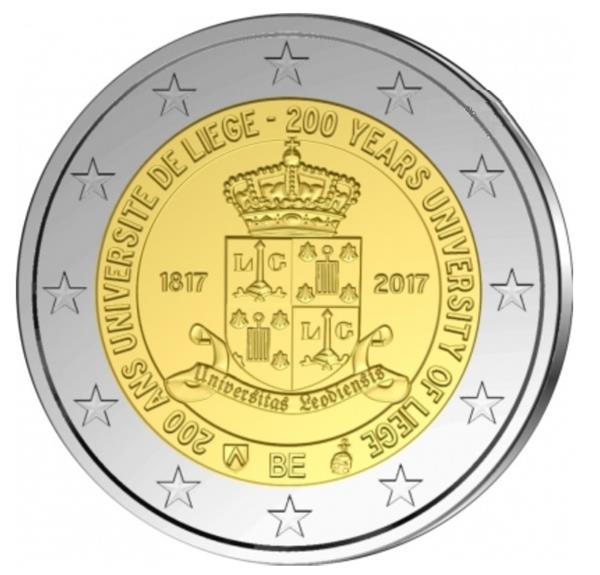 Grote foto belgie 2 euro 2017 coincard luik nederlands verzamelen munten overige