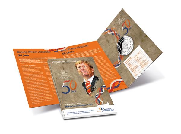 Grote foto nederland 10 euro 2017 willem alexander 50 jaar zilver proof verzamelen munten overige