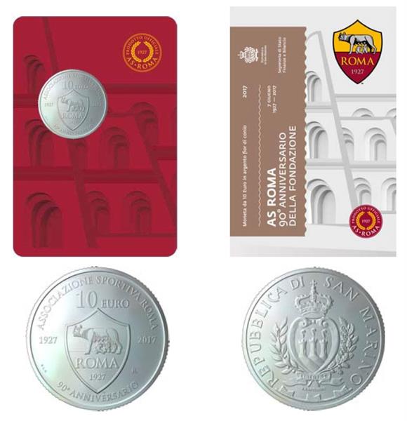 Grote foto san marino 10 euro 2017 as roma verzamelen munten overige