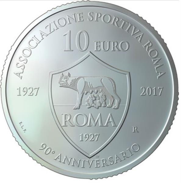 Grote foto san marino 10 euro 2017 as roma verzamelen munten overige