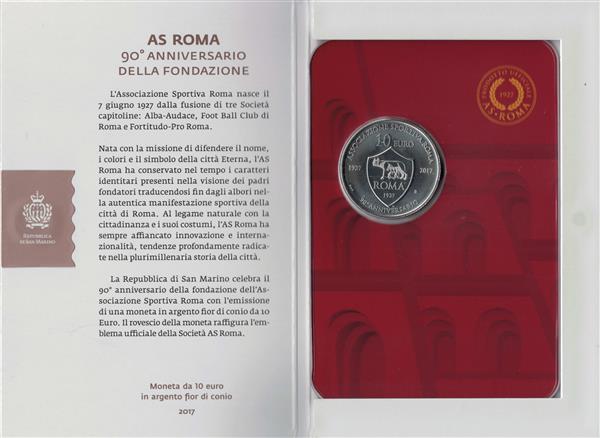 Grote foto san marino 10 euro 2017 as roma verzamelen munten overige