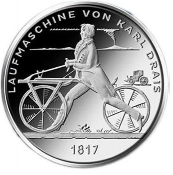 Grote foto duitsland 20 euro 2017 loopfiets karl drais verzamelen munten overige