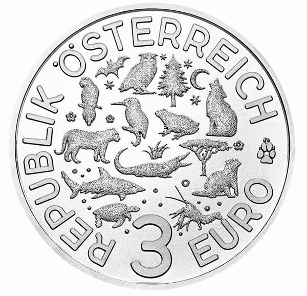 Grote foto oostenrijk 3 euro 2017 ijsvogel verzamelen munten overige