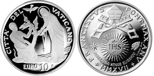 Grote foto vaticaan 5 en 10 euro 2017 zilver verzamelen munten overige