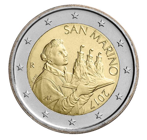 Grote foto san marino 2 euro 2017 coincard verzamelen munten overige