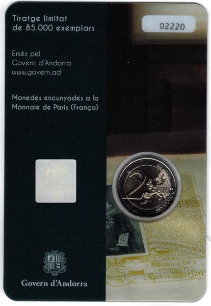 Grote foto andorra 2 euro 2017 100 jaar volkslied verzamelen munten overige