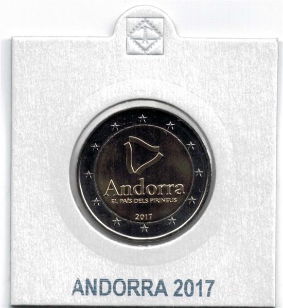Grote foto andorra 2 euro 2017 pyrenee n land in munthouder verzamelen munten overige