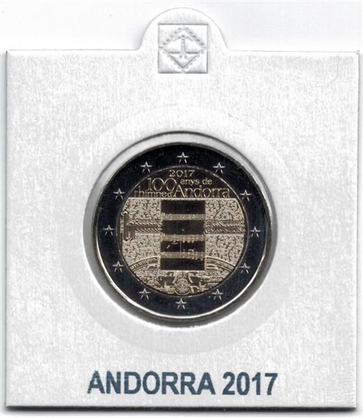 Grote foto andorra 2 euro 2017 100 jaar volkslied in munthouder verzamelen munten overige