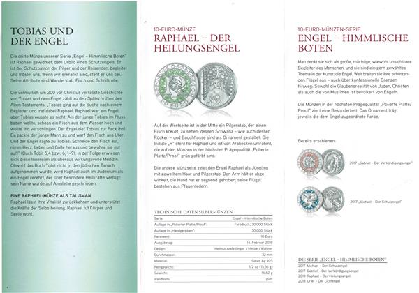 Grote foto oostenrijk 10 euro 2018 engel raphael koper verzamelen munten overige